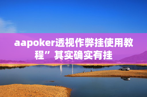 (aapoker)轻量版透视方法”详细开挂教程